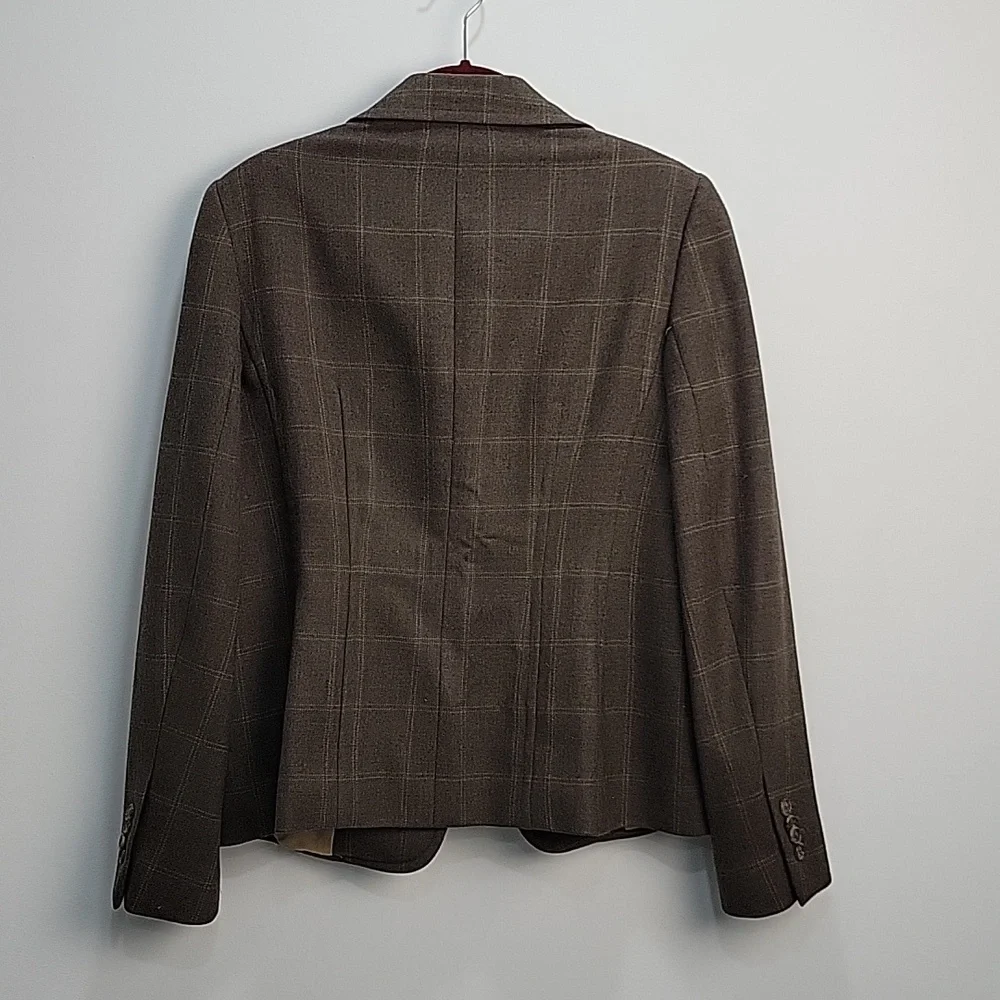Brooks Brothers Wool Blazer Size 10 Brown - Picture 2 of 6